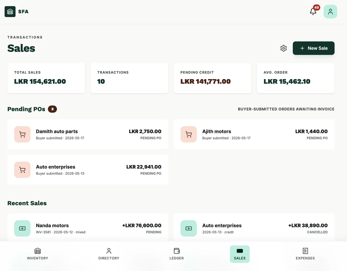 Admin dashboard / hub